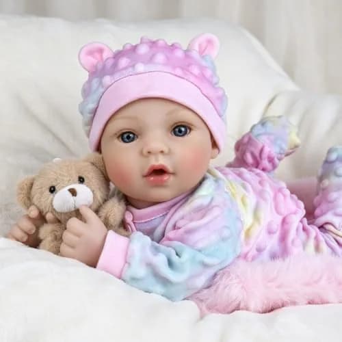 UOFTKIZ Realistic Reborn Baby Doll - 18 Inch Lifelike Baby Girl Doll with Soft Weighted Body | Ages 3+ thumbnail 2
