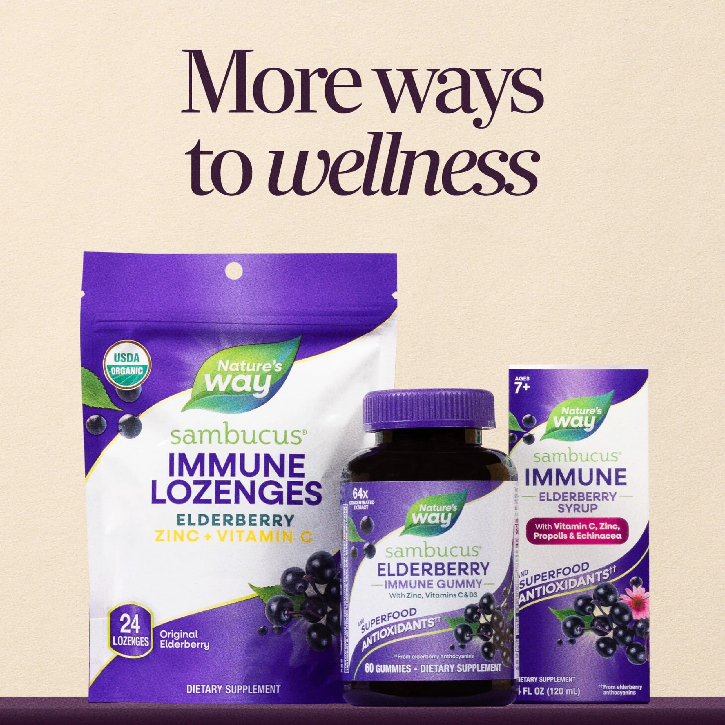 Nature's Way Sambucus Elderberry Gummies for Immune Support, 60 Gummies - view 8
