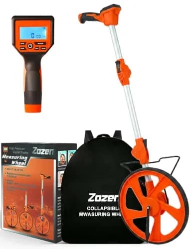 Zozen Measuring Wheel Digital Display, Imperial/Metric,12.5” Orange Roller | High Precision, Waterproof & Portable thumbnail 1