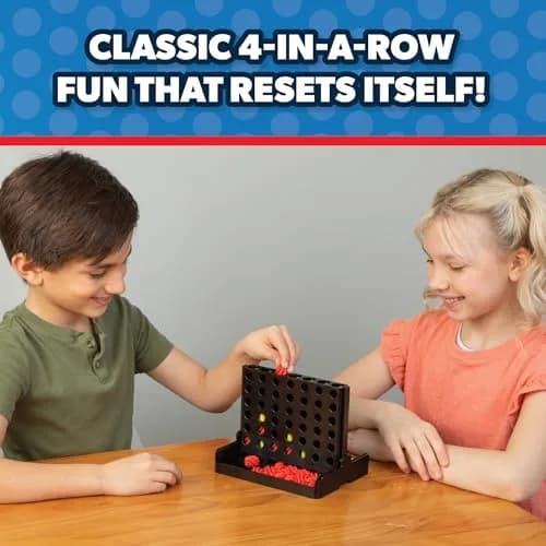 PlayMonster Auto Reset 4-in-a-Row Board Game | Educational Tabletop Game for Kids Ages 6+ thumbnail 2