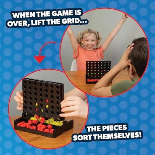 PlayMonster Auto Reset 4-in-a-Row Board Game | Educational Tabletop Game for Kids Ages 6+ thumbnail 3