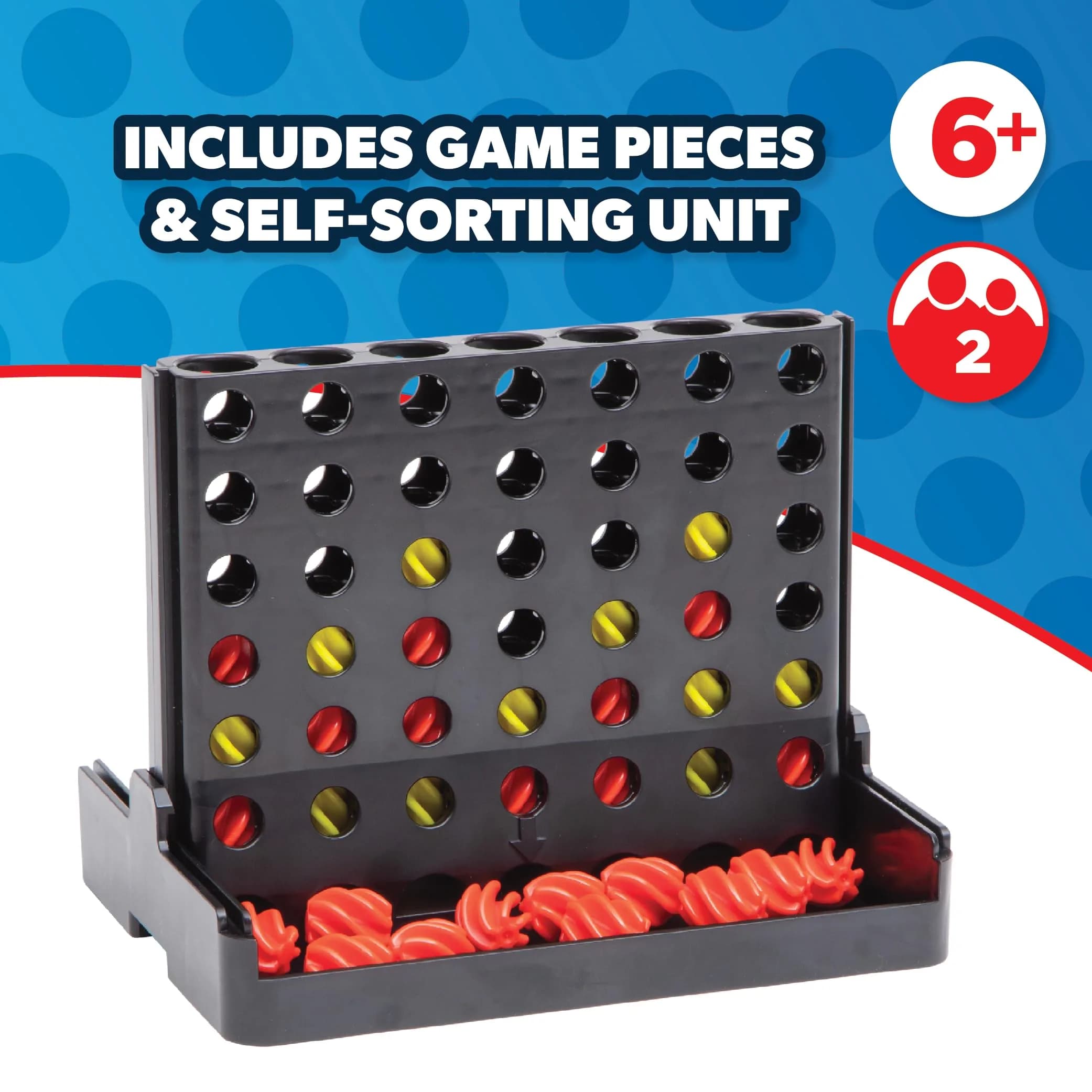 PlayMonster Auto Reset 4-in-a-Row Board Game | Educational Tabletop Game for Kids Ages 6+ - view 4
