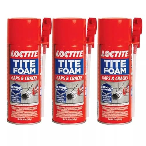 Loctite Tite Foam Gaps & Cracks Insulating Foam Sealant 12 oz (3-Pack) | Fills, Seals, and Insulates Gaps Up to 1 Inch thumbnail 1