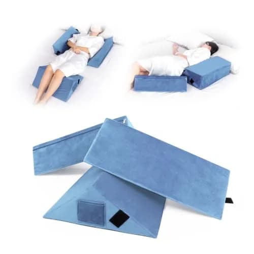 Fanwer Positioning Wedge Pillow for Side Sleeping (3 in 1),19.69",LightBlue | Adjustable Support for Bed & Post-Surgery Recovery thumbnail 1