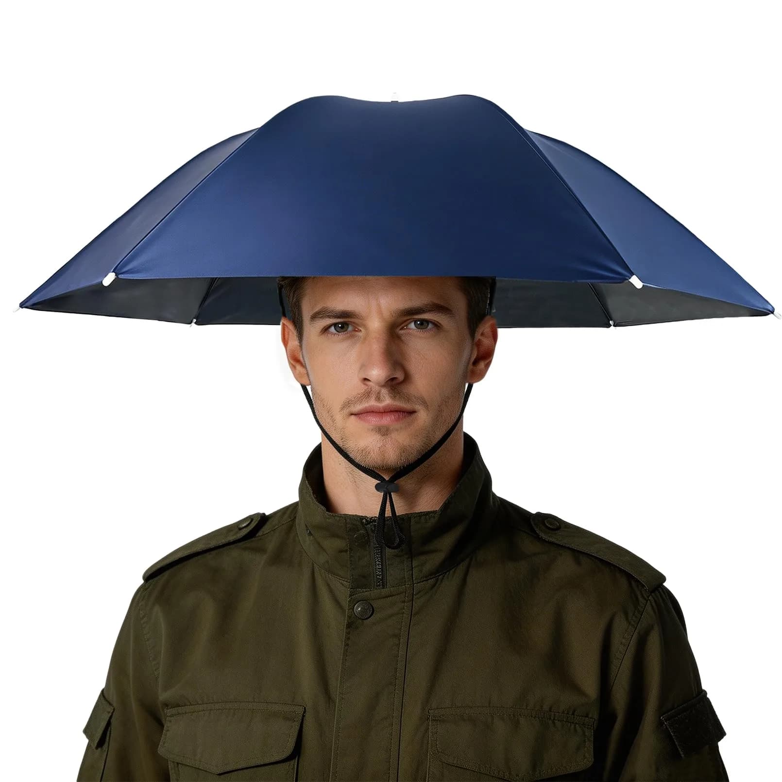 Luwint Umbrella Hat Hands Free, 91 cm (36'') Wide Brim Sun & Rain Hat with Adjustable Chin Strap | Ideal for Gardening, Fishing, Outdoor Activities