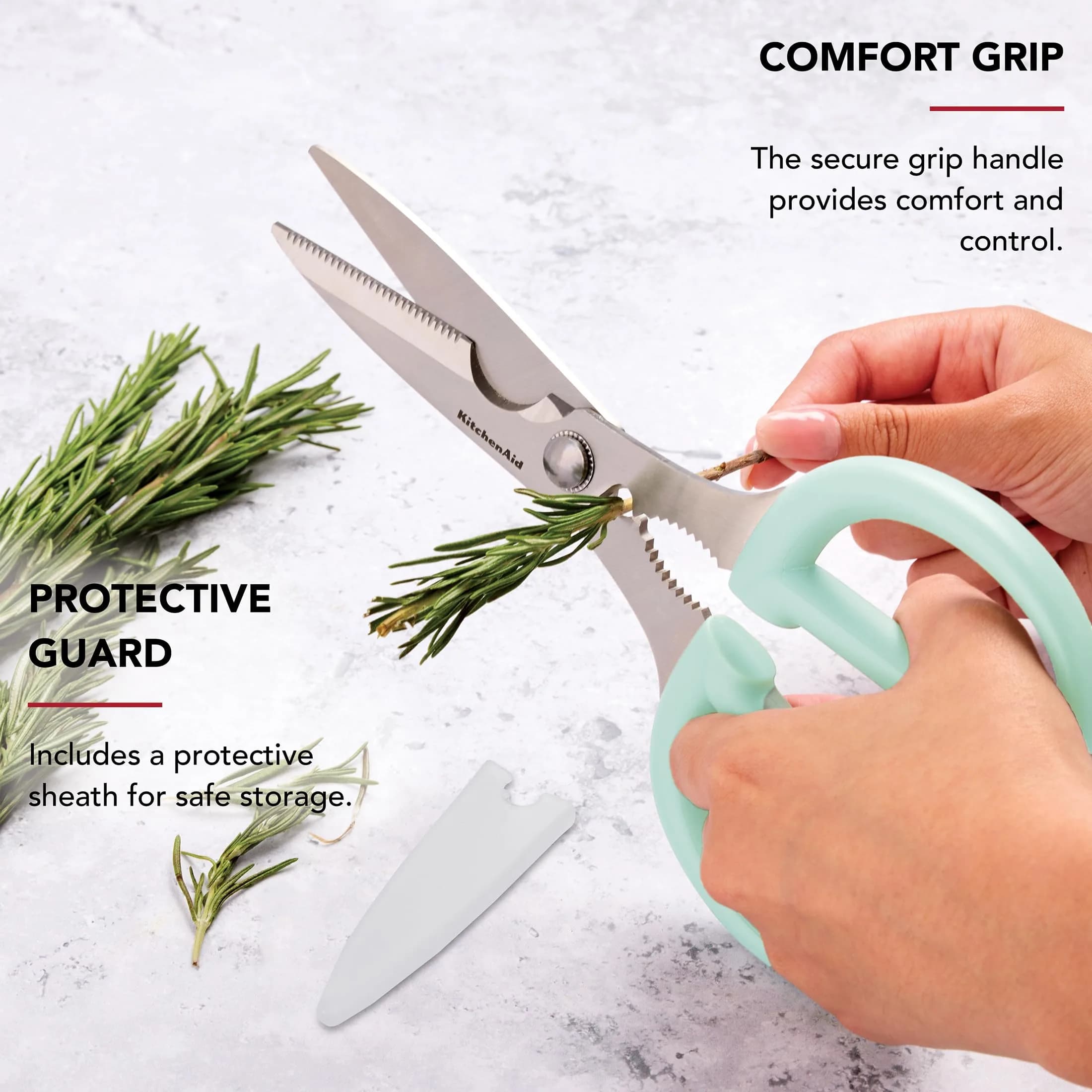 KitchenAid Classic Spearmint Multipurpose Kitchen Shear Set with Herb Stripper, Nutcracker & Bottle Opener thumbnail 4