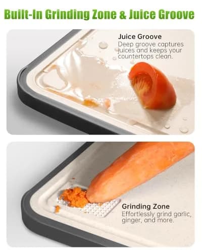 Washour Titanium Cutting Board 15" x 10" | Dual-Sided Food Grade Kitchen Essential thumbnail 5