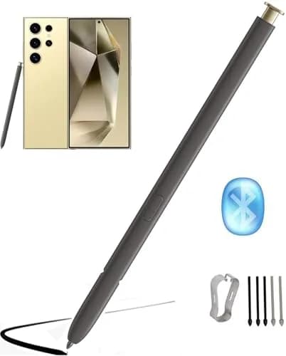 YJSK Galaxy S24 Ultra S Pen [WithBluetooth] Replacement Stylus 0.7mm | 4096 Pressure Sensor, Touch-Free Control, Yellow thumbnail 1