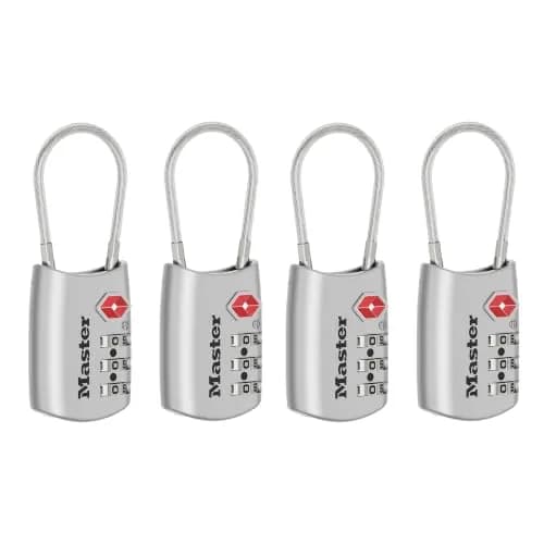 Master Lock TSA Approved Combination Luggage Lock, 4-Pack | Durable Metal Body & TSA Screeners Friendly thumbnail 4