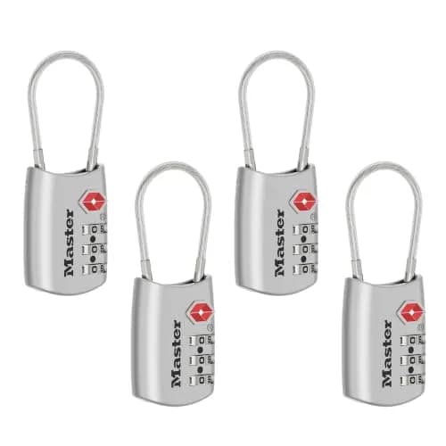 Master Lock TSA Approved Combination Luggage Lock, 4-Pack | Durable Metal Body & TSA Screeners Friendly thumbnail 2