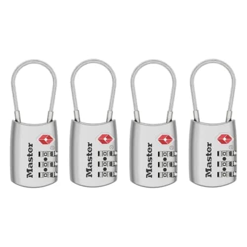 Master Lock TSA Approved Combination Luggage Lock, 4-Pack | Durable Metal Body & TSA Screeners Friendly thumbnail 3