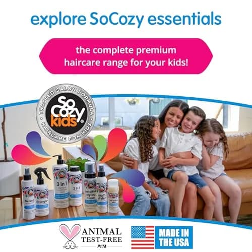 SO COZY Detangler Leave-In Conditioner Spray For Kids Hair, Fruity-Tutti Scent, 236ml (8 Fl Oz) Pack of 12 | Gentle Formula for Tangles & Frizz thumbnail 6