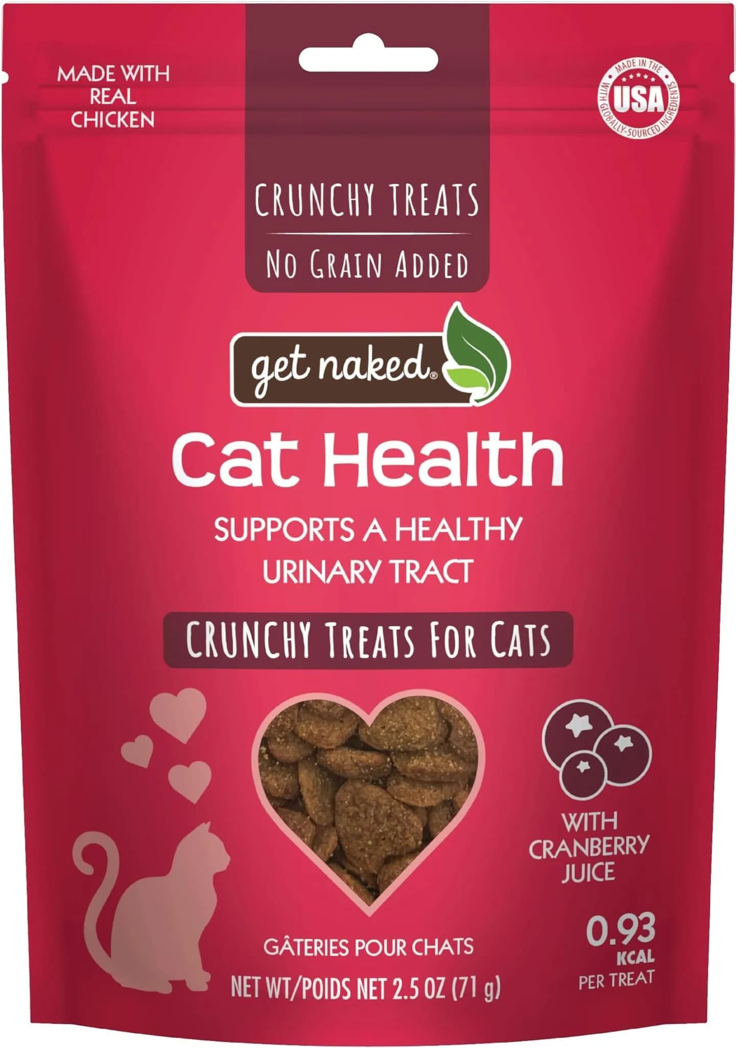 Get Naked Urinary Health Crunchy Cat Treats with Cranberry - 2.5 Oz 6-Pack - main product image