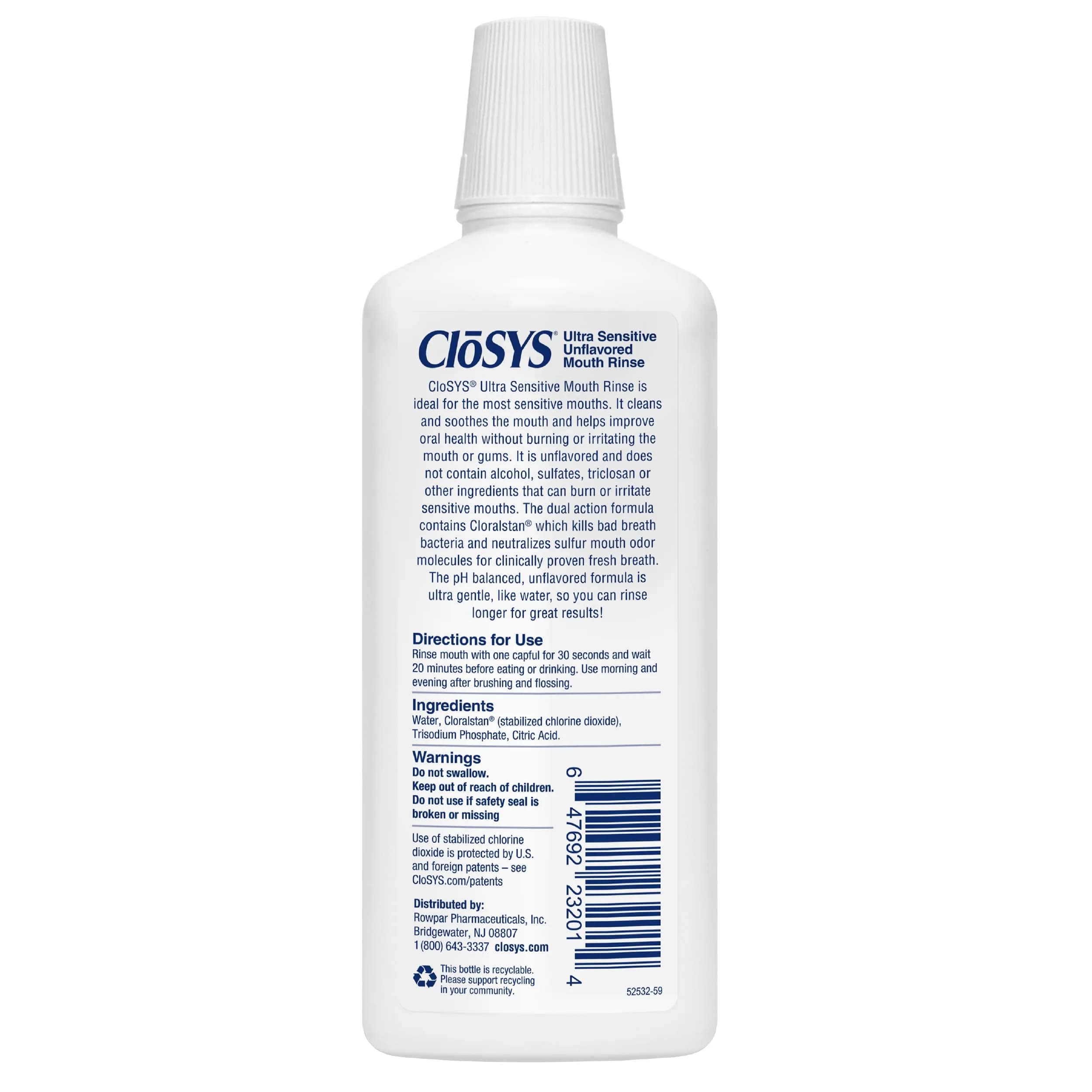 CloSYS Ultra Sensitive Mouthwash, 32 Oz (946ml) Bottles, Pack of 12 | Gentle Alcohol-Free Oral Rinse for Sensitive Mouths - view 7