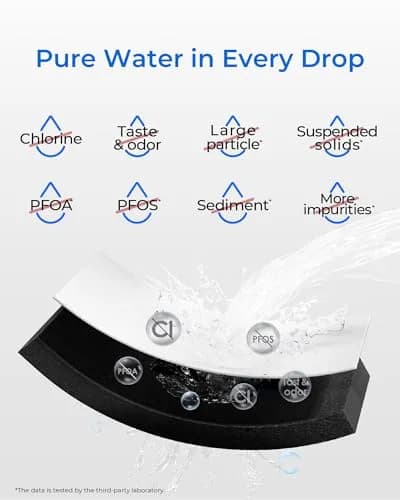 Waterdrop WDS-F45 Refrigerator Water Filter 4 Pack | NSF 53 & 42 Certified for Lead, Benzene, Mercury Reduction thumbnail 5