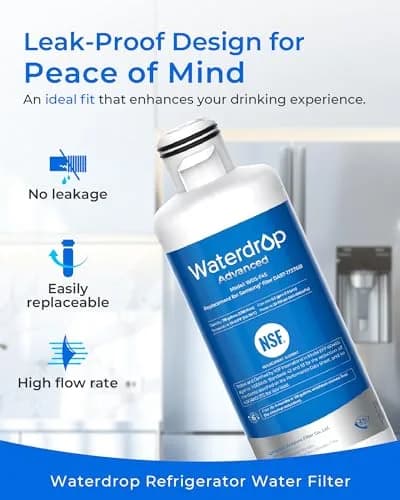 Waterdrop WDS-F45 Refrigerator Water Filter 4 Pack | NSF 53 & 42 Certified for Lead, Benzene, Mercury Reduction thumbnail 3