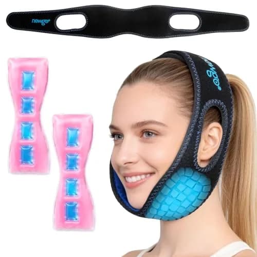 NEWGO Wisdom Teeth Ice Pack Head Wrap with Ear Holes, 60-Min Cold Therapy | Black, One Size thumbnail 1