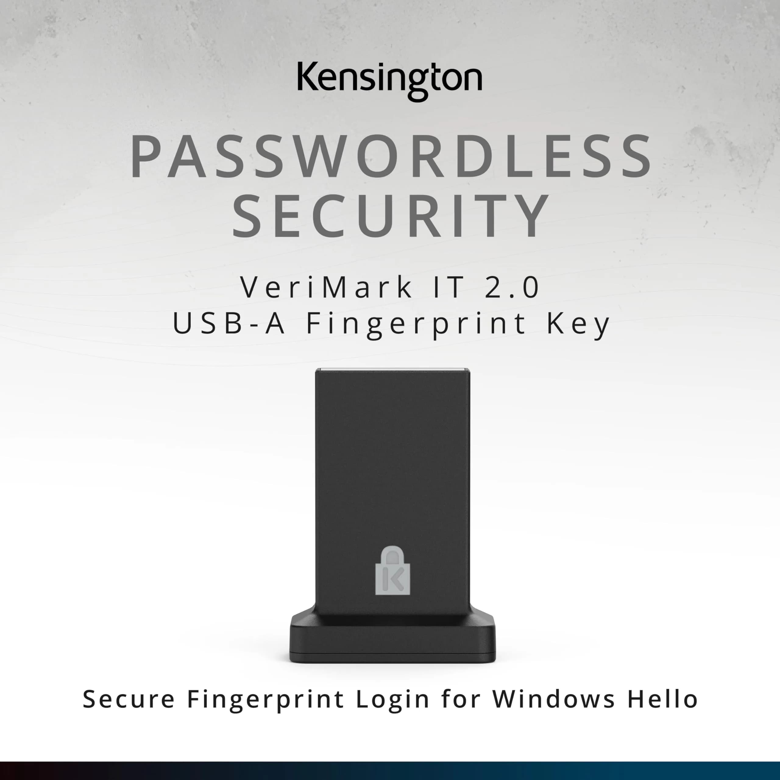 Kensington VeriMark™ IT 2.0 USB-A Fingerprint Key | Windows Hello & Business, 360° Reader, Password-Free Login - view 2
