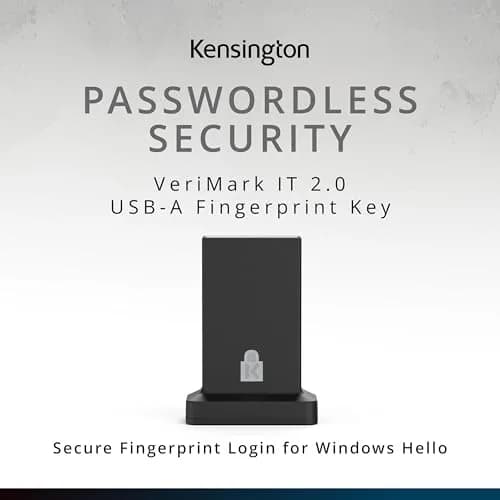 Kensington VeriMark™ IT 2.0 USB-A Fingerprint Key | Windows Hello & Business, 360° Reader, Password-Free Login thumbnail 2