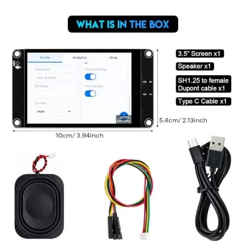 Hosyond ESP32-S3 Touchscreen Module 3.5" IPS LCD 240x320 | Capacitive Touch for IoT Projects thumbnail 7
