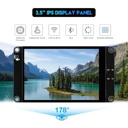 Hosyond ESP32-S3 Touchscreen Module 3.5" IPS LCD 240x320 | Capacitive Touch for IoT Projects thumbnail 2