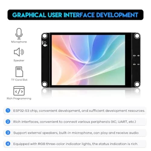 Hosyond ESP32-S3 Touchscreen Module 3.5" IPS LCD 240x320 | Capacitive Touch for IoT Projects thumbnail 3