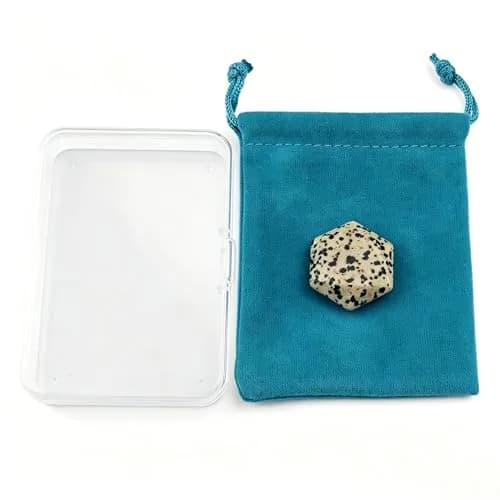 FHNP367 Natural Dalmatian Jasper Hexagram Chakra Stone 1.2 inch | Hand-Polished Healing Crystal for Energy & Stress Relief thumbnail 3