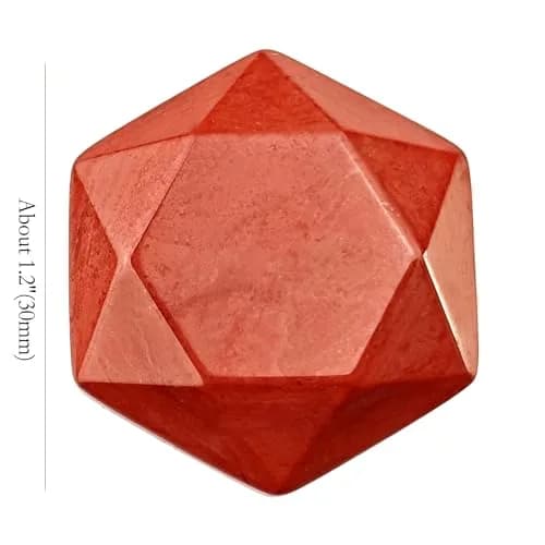 FHNP367 Healing Crystal Worry Stone 1.2 inch Red Jasper Hexagram | Hand-Polished Natural Gemstone for Energy & Stress Relief thumbnail 5