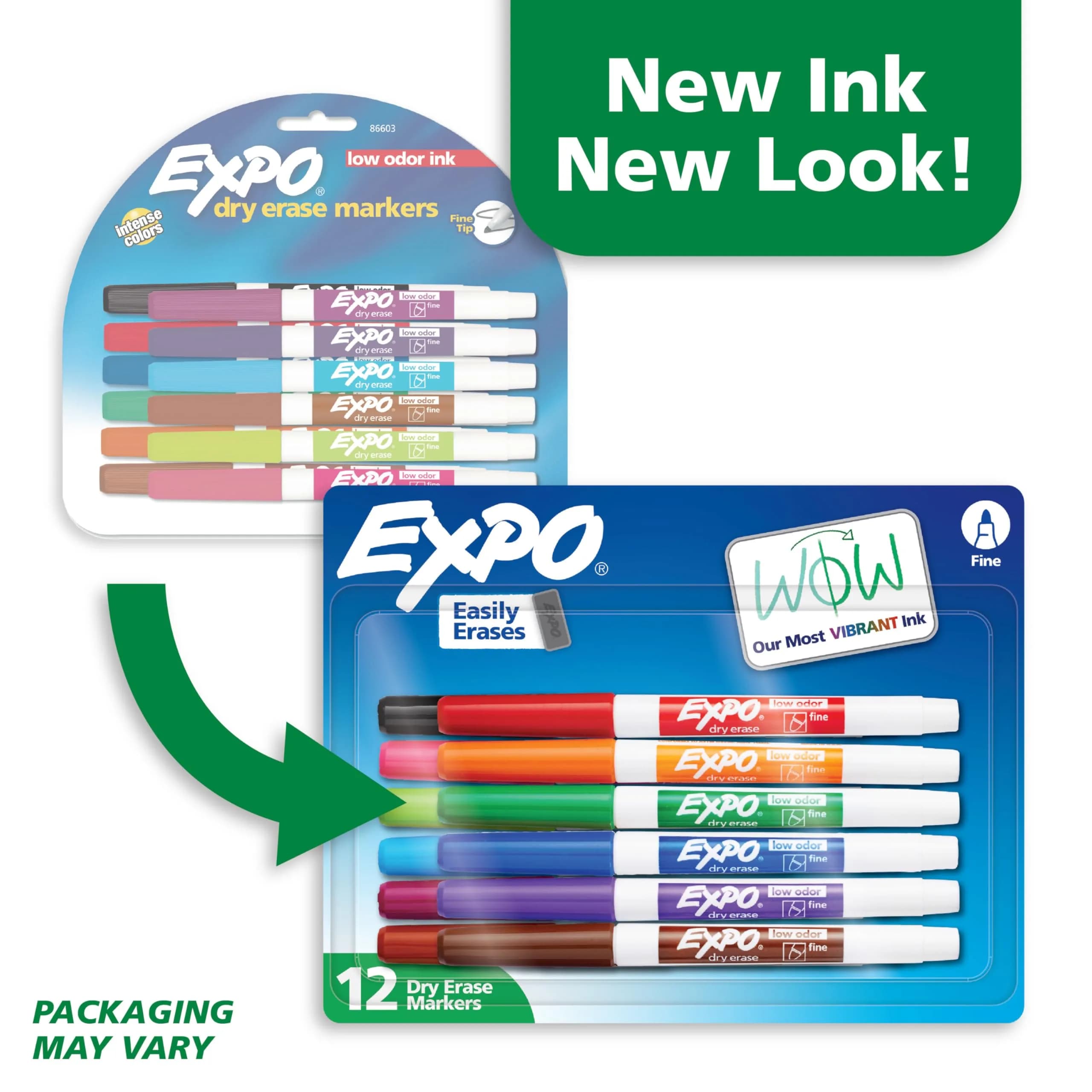 EXPO Dry Erase Markers, Low Odor, Fine Tip, Assorted Colors, Bulk Pack | Whiteboard Pens for Indian Classrooms - view 2