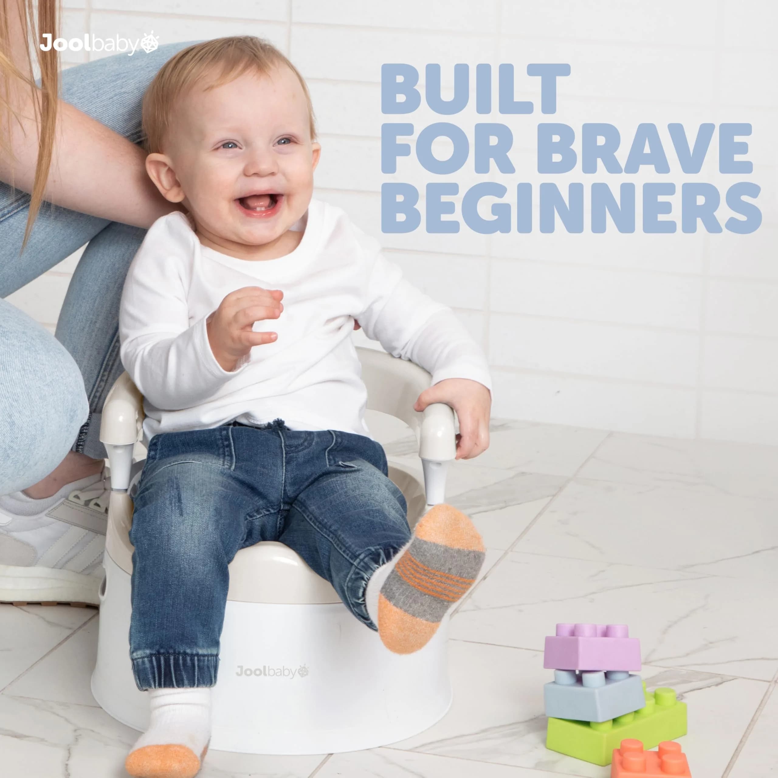 Jool Baby Potty Chair for Toddler Toilet Training - Splash Guard & Back Support (Oatmeal) | Lightweight & Supportive thumbnail 2