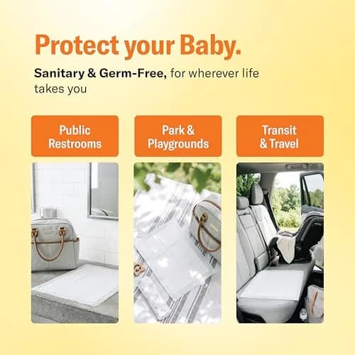Curera Chuckles Disposable Baby Changing Pad Liners 17x24 inch (50-Pack) | Hospital-Grade 5-Layer Protection thumbnail 6
