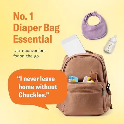 Curera Chuckles Disposable Baby Changing Pad Liners 17x24 inch (50-Pack) | Hospital-Grade 5-Layer Protection thumbnail 3