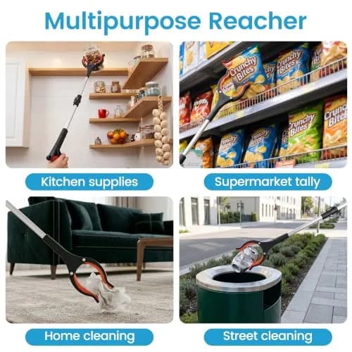ZAYAD Food Service Supply Reacher Tool 34Inch Foldable | Heavy Duty Aluminum, Elder & Child Friendly (70-120 chars) thumbnail 2
