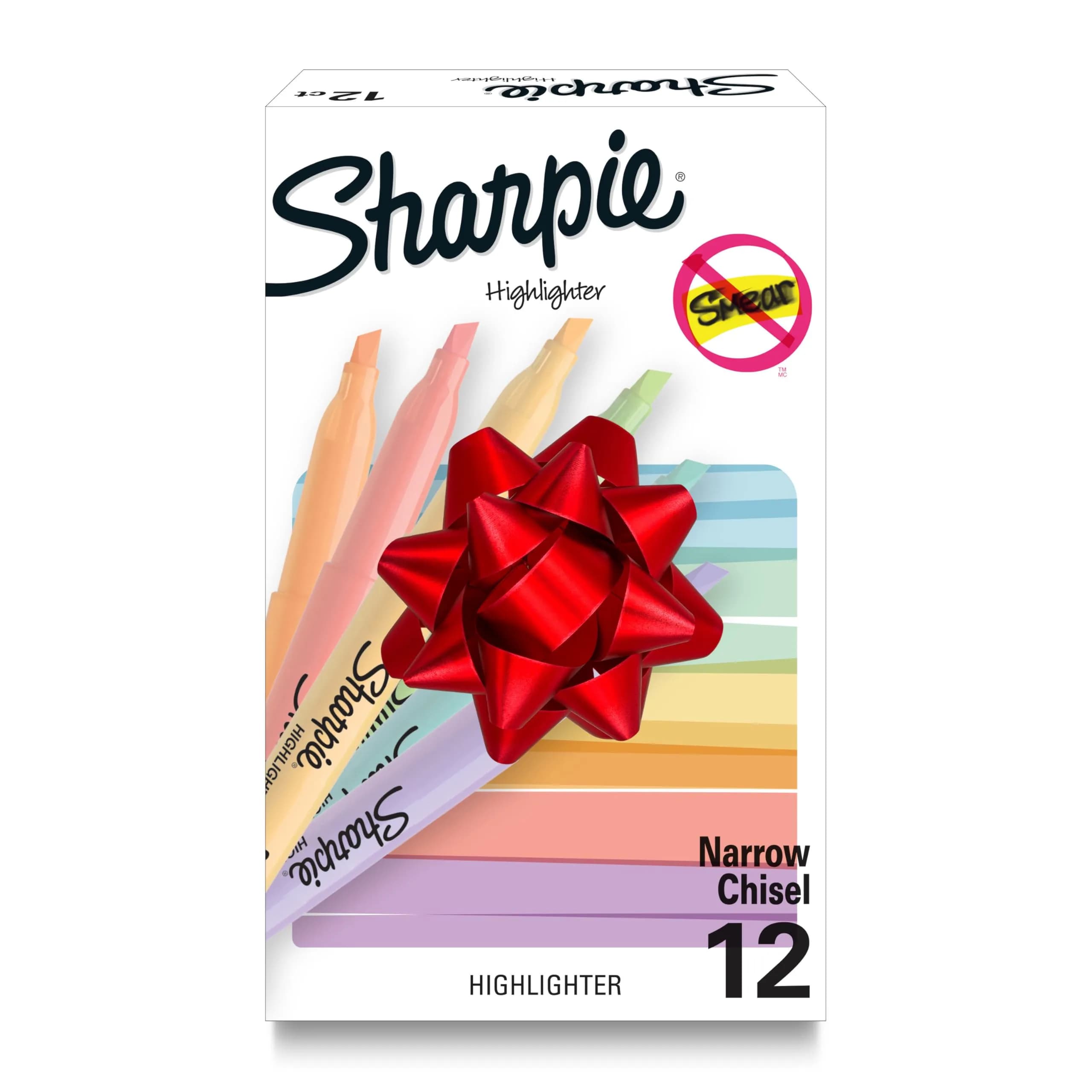 Sharpie Pocket Highlighters Chisel Tip Assorted Fluorescent Colors 12 Count | Quick Dry Ink for Students & Office - main product image