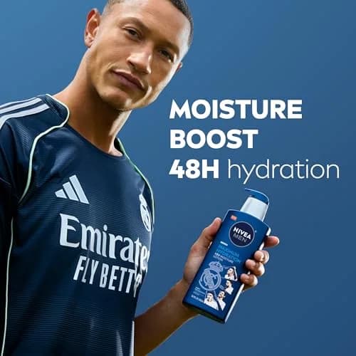 NIVEA MEN Real Madrid Maximum Hydration Body Lotion 6000ml (202.8 Fl Oz) | 48-Hour Moisture for Dry Skin thumbnail 4