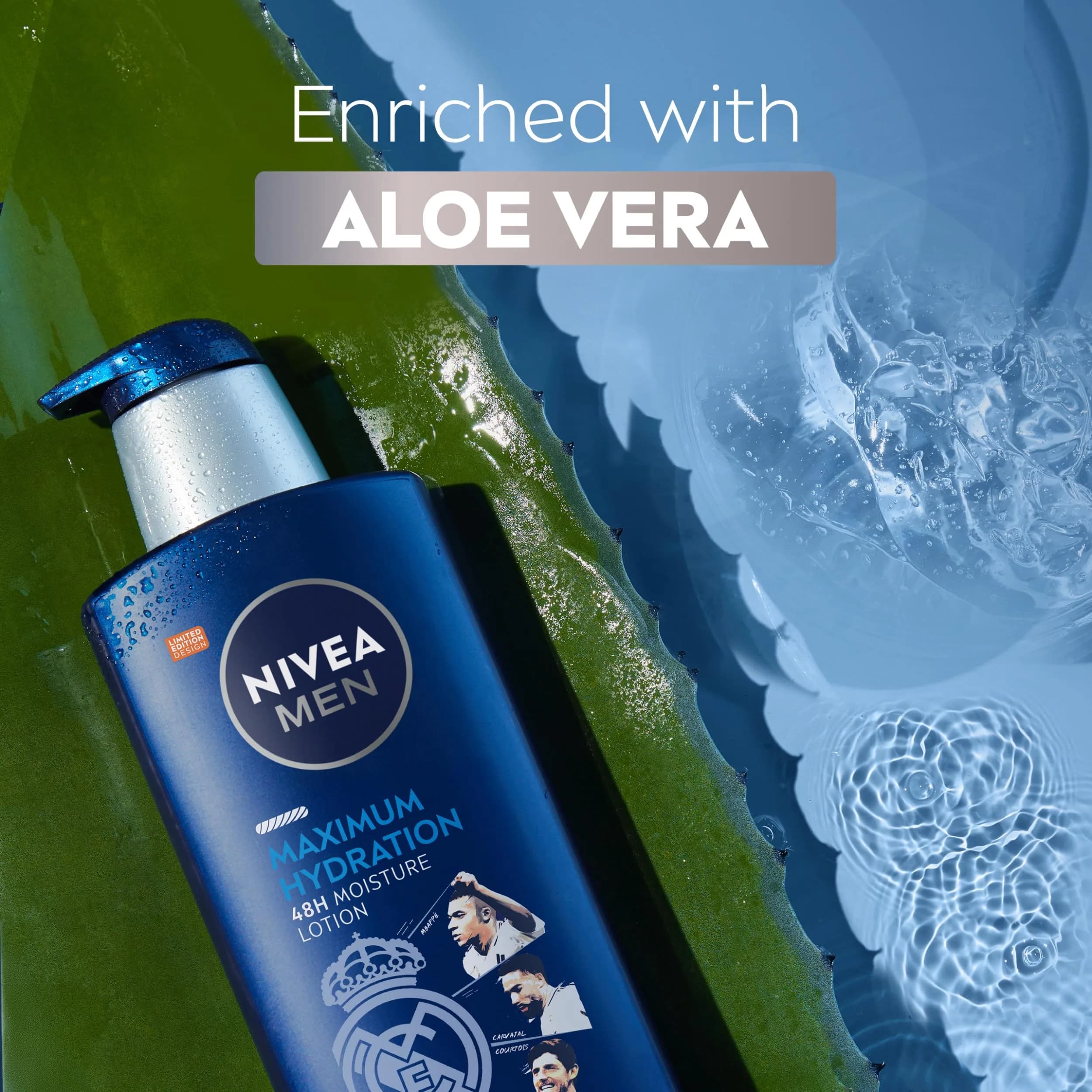 NIVEA MEN Real Madrid Maximum Hydration Body Lotion 6000ml (202.8 Fl Oz) | 48-Hour Moisture for Dry Skin - view 5