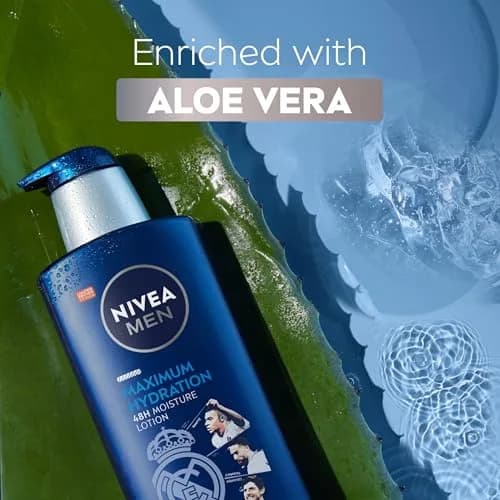 NIVEA MEN Real Madrid Maximum Hydration Body Lotion 6000ml (202.8 Fl Oz) | 48-Hour Moisture for Dry Skin thumbnail 5
