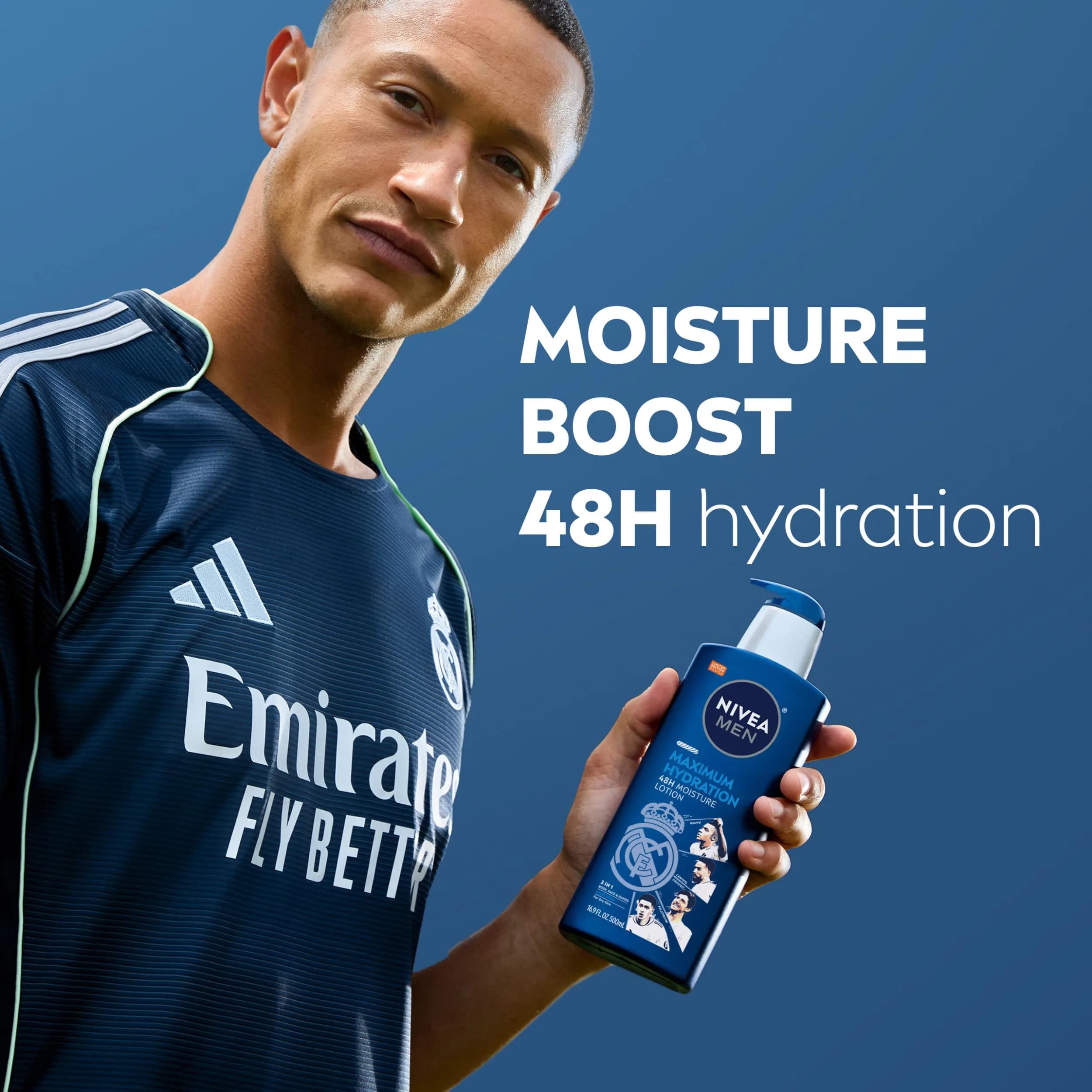 NIVEA MEN Real Madrid Maximum Hydration Body Lotion 6000ml (202.8 Fl Oz) | 48-Hour Moisture for Dry Skin - view 4