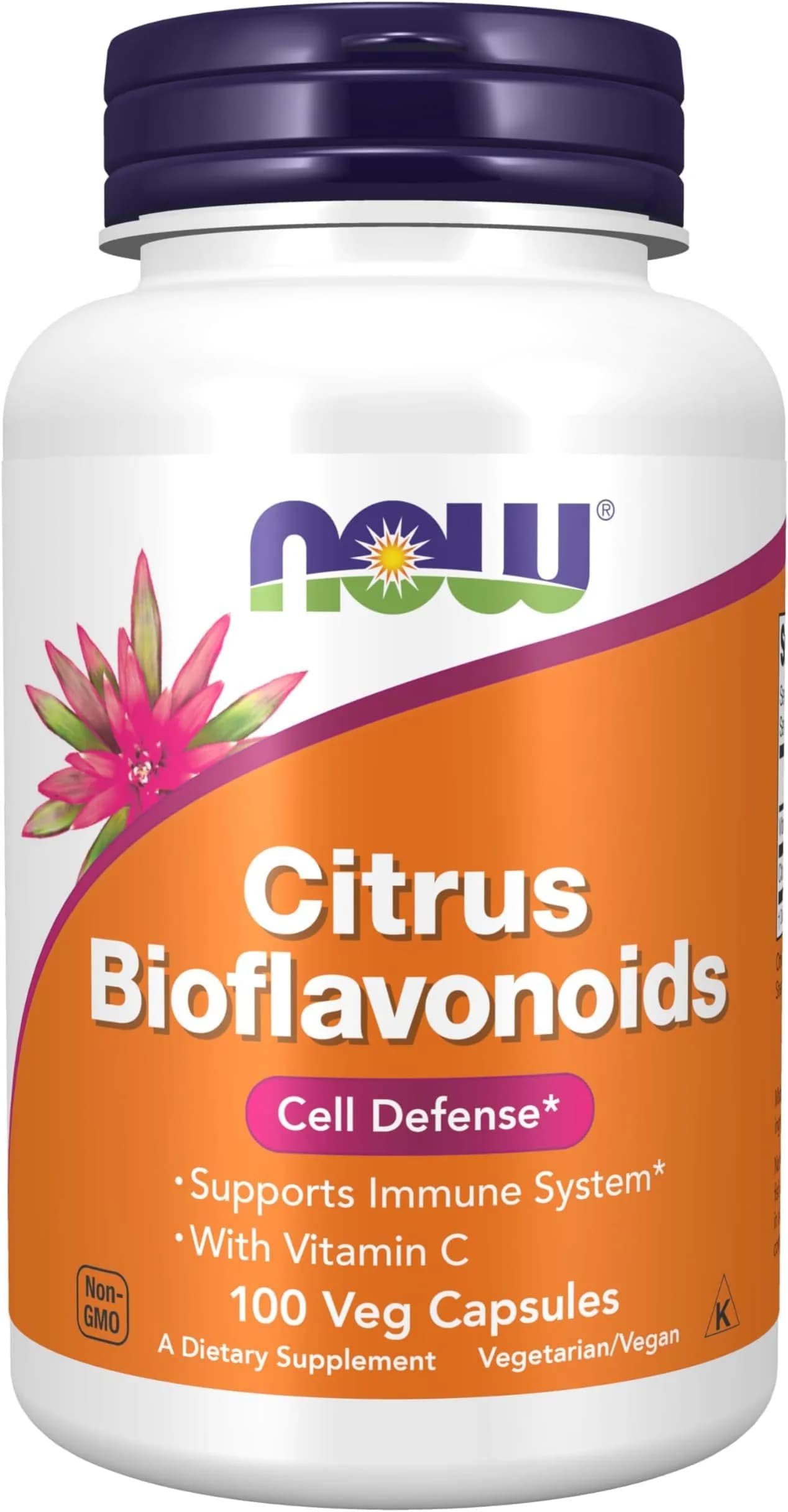 NOW Foods Citrus Bioflavonoids 700mg 1.4g (100 Capsules, Pack of 12) | Supports Immune System & Cell Defense - main product image