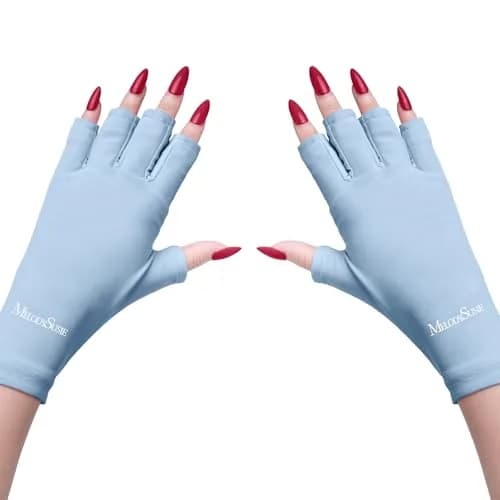 MelodySusie Fingerless UV Protection Gloves for Gel Manicure | UPF 50+ Blocks 99% UV Rays thumbnail 1