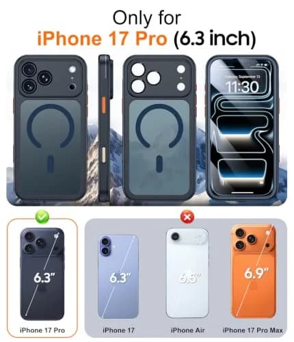 Red2Fire iPhone 17 Pro Case with Built-in Screen & Camera Protector | Military Grade Drop Proof thumbnail 2
