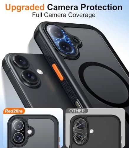 Red2Fire Military Grade Case for iPhone 17 6.3" with Screen & Camera Protector, MagSafe Compatible, Black | Heavy Duty Drop Proof thumbnail 8