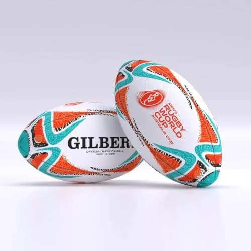 Gilbert Rugby World Cup 2027 Australia Game Official Replica Midi Ball Light blue/orange/white | RWC2027 GB-9014 (70-120c) thumbnail 1