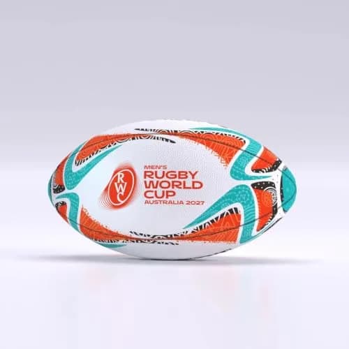 Gilbert Rugby World Cup 2027 Australia Game Official Replica Midi Ball Light blue/orange/white | RWC2027 GB-9014 (70-120c) thumbnail 2