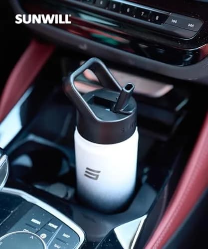 SUNWILL Insulated Water Bottle with Straw & Chug Lid, 22 oz Stainless Steel | Double-Wall Vacuum, Leak-Proof, Powder Coated Finish thumbnail 7