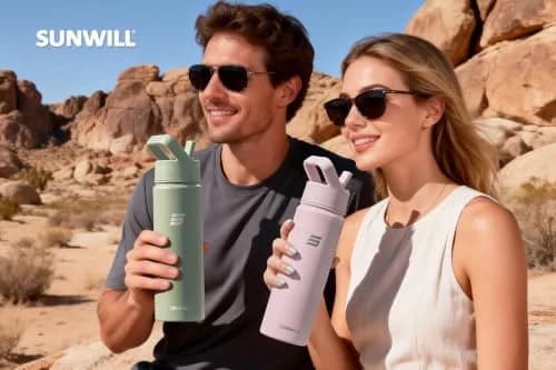 SUNWILL Insulated Water Bottle with Straw & Chug Lid, 22 oz Stainless Steel | Double-Wall Vacuum Insulation for Hot & Cold Drinks thumbnail 5