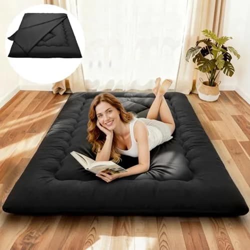 COZYFUZY 4" Thick Japanese Futon Mattress | Space Saving Foldable Floor Mattress Twin thumbnail 1