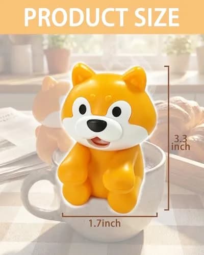 JODUY Clip-On Mini Fan for Cup & Bowl – Dog-Shaped Air-Blowing Cooling Attachment 8.5cm x 6cm x 6cm | Dual-Function Operation thumbnail 6