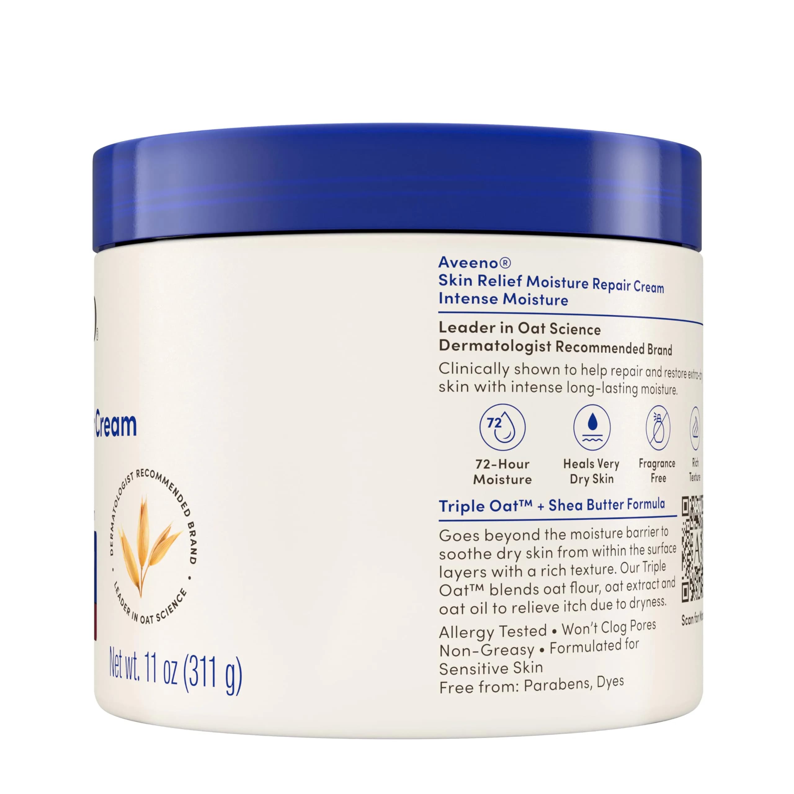 Aveeno Skin Relief Intense Moisture Repair Body Cream 3900ml (132 Oz) | Triple Oat & Shea Butter for Very Dry Skin - view 7