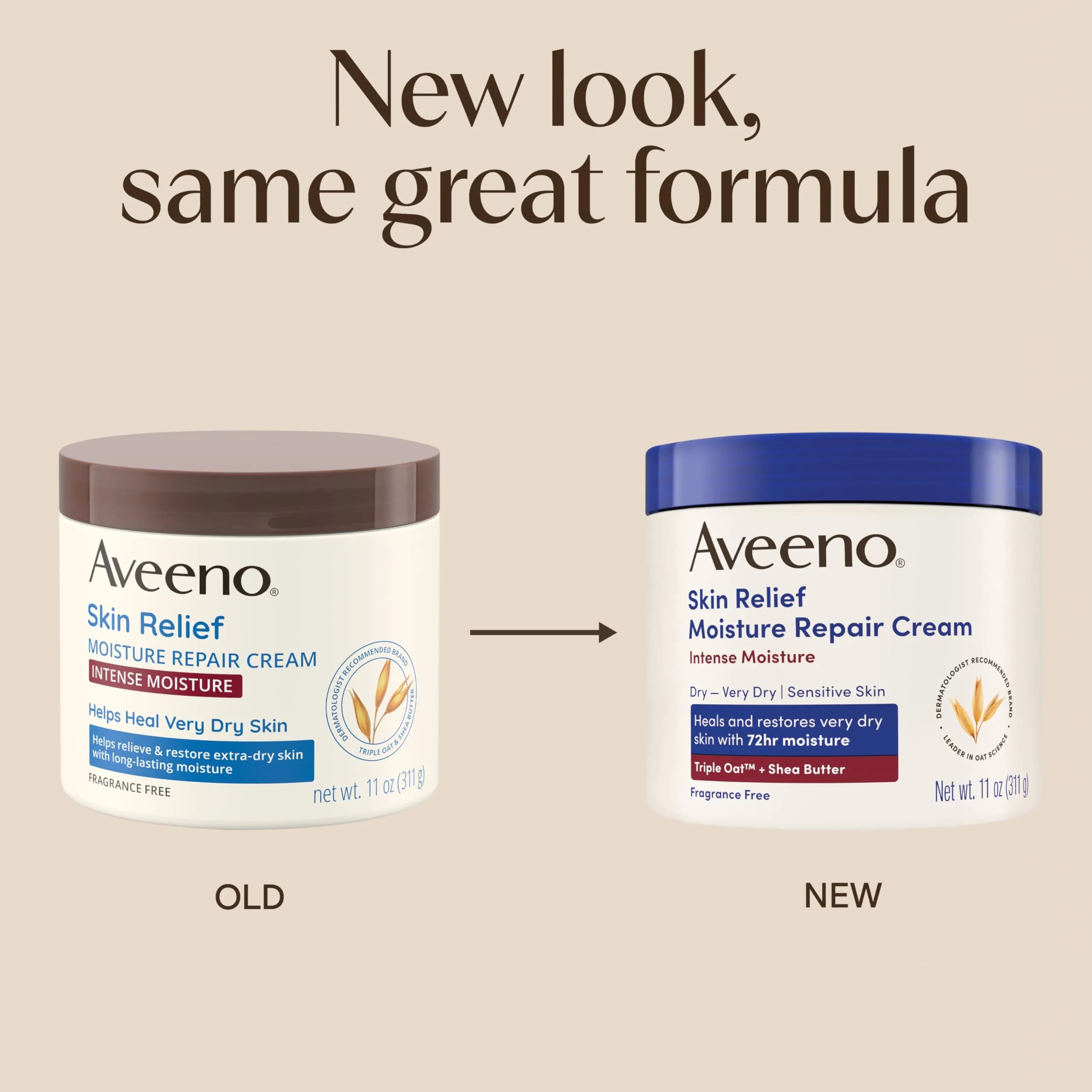 Aveeno Skin Relief Intense Moisture Repair Body Cream 3900ml (132 Oz) | Triple Oat & Shea Butter for Very Dry Skin - view 2